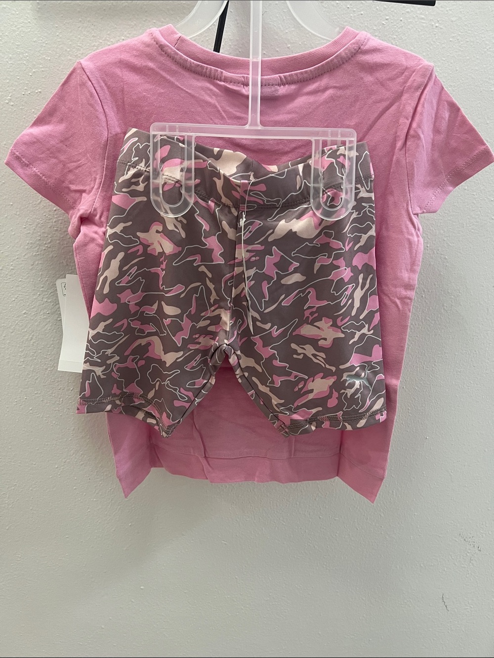Puma Girls 2 pc Set Bikers Shorts & Tee size 6 - Picture 2 of 4
